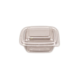 Cube 250ml Square Clear Hinged Container 50/pack