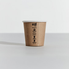 4oz Truly Eco Single Wall Paper Coffee Cup Kraft 50/pack