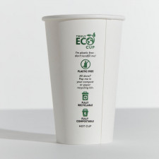 20oz Truly Eco Single Wall Paper Coffee Cup White 1000/carton