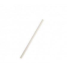 10x120mm Paper Straw Cocktail - White 250/pack
