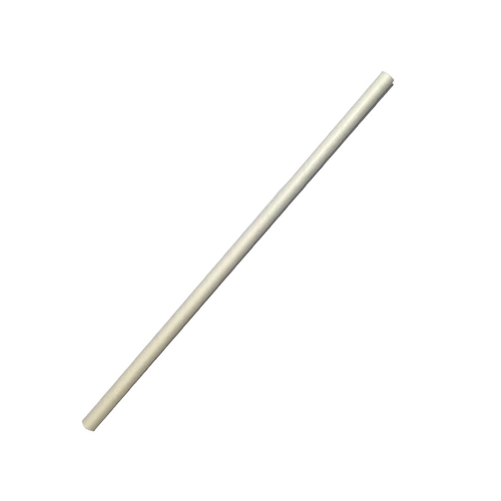 6x197mm Paper Straw Regular - White 250/pack