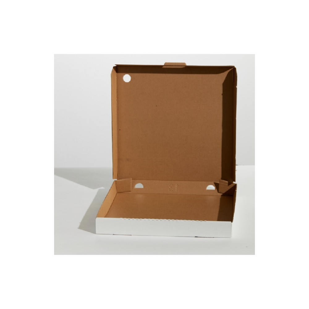 13" Pizza Box White/Brown 100/pack