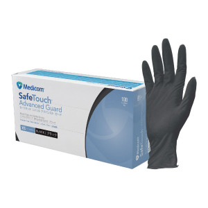 Gloves 100 /pack Nitrile Black Medium 5 grams